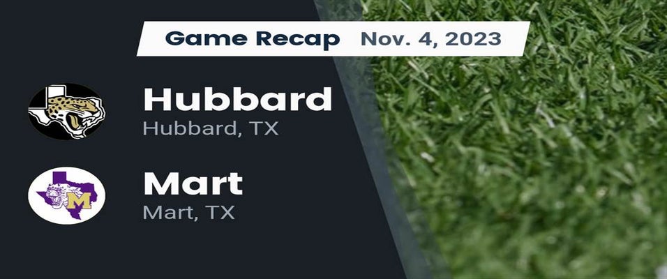 Mart vs Hubbard Football 11/3/2023