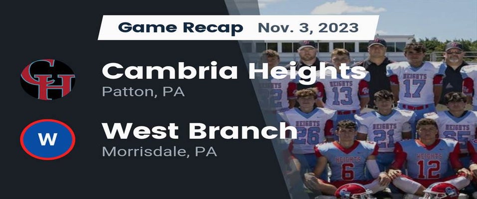 West Branch vs Cambria Heights Football 11/3/2023