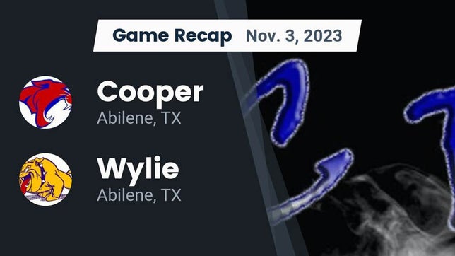 Watch this highlight video of the Cooper (Abilene, TX) football team in its game Recap: Cooper  vs. Wylie  2023 on Nov 3, 2023