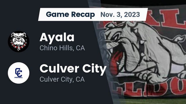Watch this highlight video of the Ayala (Chino Hills, CA) football team in its game Recap: Ayala  vs. Culver City  2023 on Nov 3, 2023