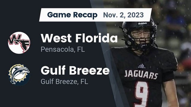 Watch this highlight video of the West Florida (Pensacola, FL) football team in its game Recap: West Florida  vs. Gulf Breeze  2023 on Nov 2, 2023
