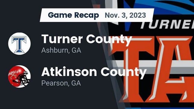 Watch this highlight video of the Turner County (Ashburn, GA) football team in its game Recap: Turner County  vs. Atkinson County  2023 on Nov 3, 2023