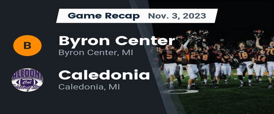 Byron Center vs Caledonia Football 11/3/2023