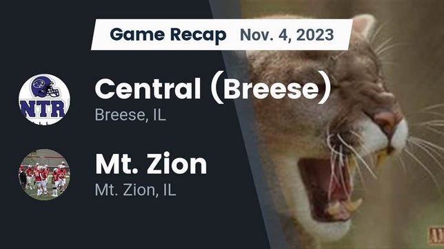 Watch this highlight video of the Breese Central (Breese, IL) football team in its game Recap: Central  (Breese) vs. Mt. Zion  2023 on Nov 4, 2023