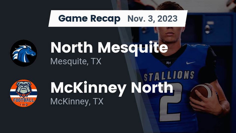 North Mesquite vs McKinney North Football 11/3/2023