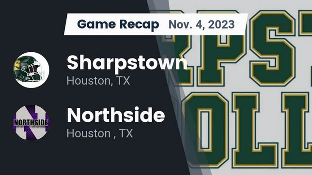 Watch this highlight video of the Sharpstown (Houston, TX) football team in its game Recap: Sharpstown  vs. Northside  2023 on Nov 4, 2023