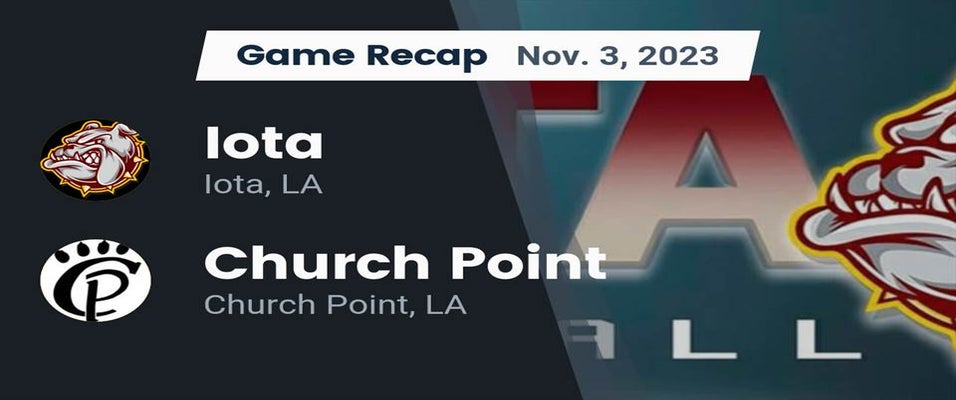 Iota vs Church Point Football 11/3/2023