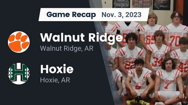 Watch this highlight video of the Walnut Ridge (AR) football team in its game Recap: Walnut Ridge  vs. Hoxie  2023 on Nov 3, 2023