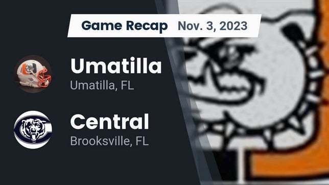 Watch this highlight video of the Umatilla (FL) football team in its game Recap: Umatilla  vs. Central  2023 on Nov 3, 2023