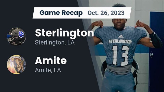 Watch this highlight video of the Sterlington (LA) football team in its game Recap: Sterlington  vs. Amite  2023 on Oct 26, 2023