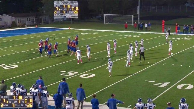 Watch this highlight video of Jake Cummings of the Leechburg (PA) football team in its game Jeannette High School on Oct 6, 2023
