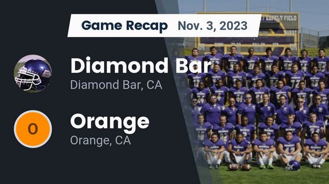 Watch this highlight video of the Diamond Bar (CA) football team in its game Recap: Diamond Bar  vs. Orange  2023 on Nov 3, 2023