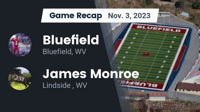 Watch this highlight video of the Bluefield (WV) football team in its game Recap: Bluefield  vs. James Monroe  2023 on Nov 3, 2023