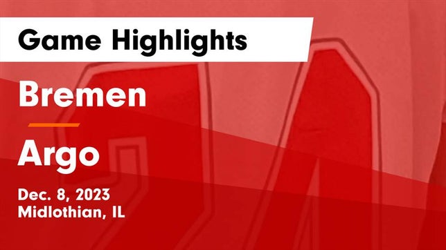Watch this highlight video of the Bremen (Midlothian, IL) girls basketball team in its game Bremen  vs Argo  Game Highlights - Dec. 8, 2023 on Dec 8, 2023