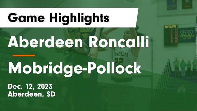 Watch this highlight video of the Roncalli (Aberdeen, SD) girls basketball team in its game Aberdeen Roncalli  vs Mobridge-Pollock  Game Highlights - Dec. 12, 2023 on Dec 12, 2023
