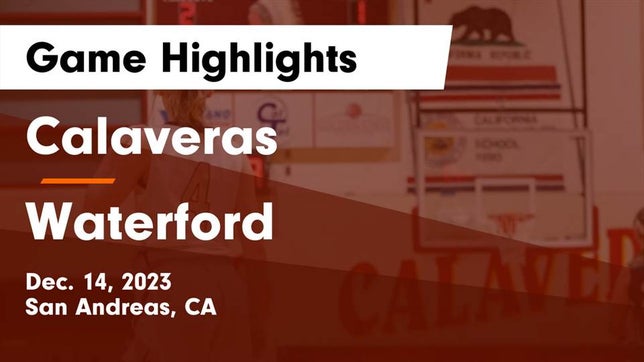 Watch this highlight video of the Calaveras (San Andreas, CA) girls basketball team in its game Calaveras  vs Waterford  Game Highlights - Dec. 14, 2023 on Dec 14, 2023