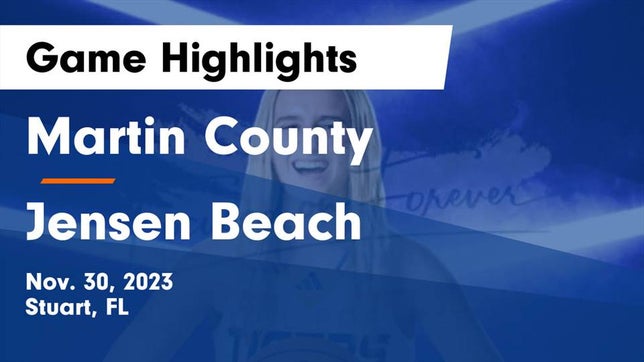 Watch this highlight video of the Martin County (Stuart, FL) girls basketball team in its game Martin County  vs Jensen Beach  Game Highlights - Nov. 30, 2023 on Nov 30, 2023
