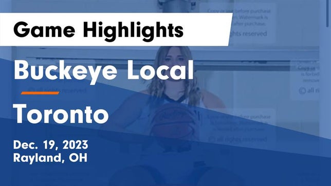 Watch this highlight video of the Buckeye Local (Rayland, OH) girls basketball team in its game Buckeye Local  vs Toronto  Game Highlights - Dec. 19, 2023 on Dec 19, 2023