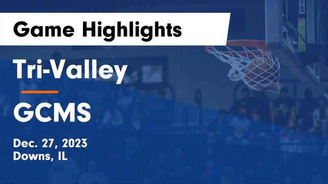Watch this highlight video of the Tri-Valley (Downs, IL) girls basketball team in its game Tri-Valley  vs GCMS  Game Highlights - Dec. 27, 2023 on Dec 27, 2023