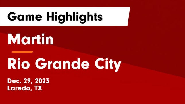 Watch this highlight video of the Martin (Laredo, TX) girls basketball team in its game Martin  vs Rio Grande City  Game Highlights - Dec. 29, 2023 on Dec 29, 2023