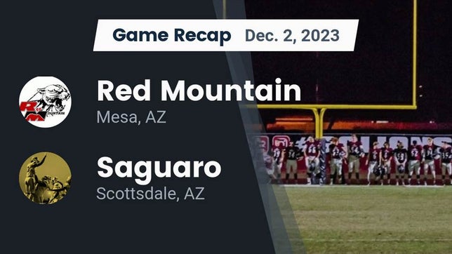 Watch this highlight video of the Red Mountain (Mesa, AZ) football team in its game Recap: Red Mountain  vs. Saguaro  2023 on Dec 2, 2023
