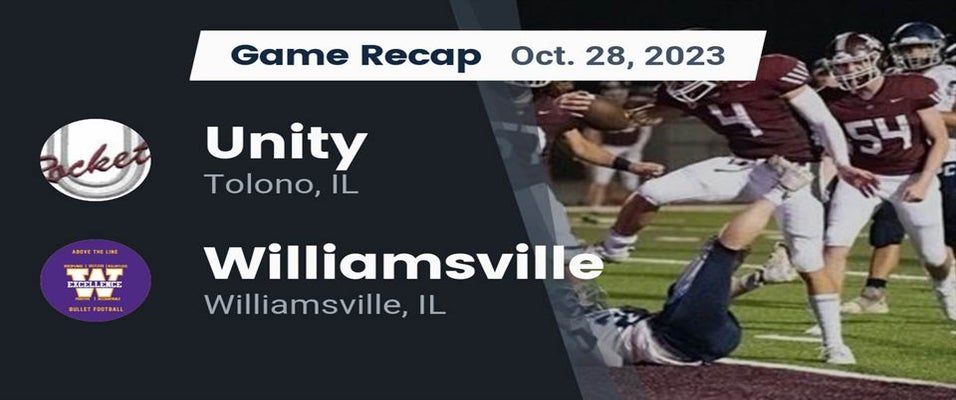 Tolono Unity vs Williamsville Football 10/28/2023