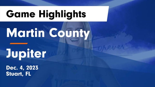 Watch this highlight video of the Martin County (Stuart, FL) girls basketball team in its game Martin County  vs Jupiter  Game Highlights - Dec. 4, 2023 on Dec 4, 2023