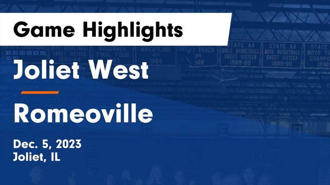 Watch this highlight video of the Joliet West (Joliet, IL) girls basketball team in its game Joliet West  vs Romeoville  Game Highlights - Dec. 5, 2023 on Dec 5, 2023