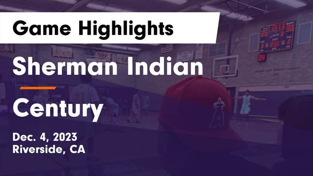 Watch this highlight video of the Sherman Indian (Riverside, CA) basketball team in its game Sherman Indian  vs Century  Game Highlights - Dec. 4, 2023 on Dec 4, 2023