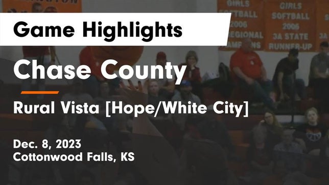 Watch this highlight video of the Chase County (Cottonwood Falls, KS) girls basketball team in its game Chase County  vs Rural Vista [Hope/White City]  Game Highlights - Dec. 8, 2023 on Dec 8, 2023