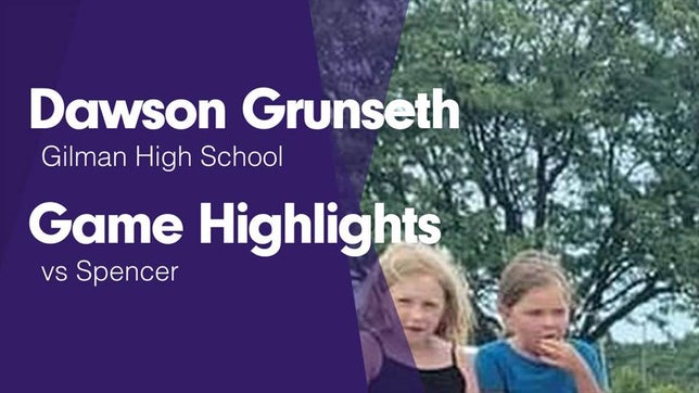 Watch this highlight video of Dawson Grunseth