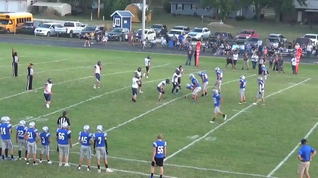 Watch this highlight video of Mason Clinton of the Welch (OK) football team in its game Bluejacket High School on Sep 15, 2022