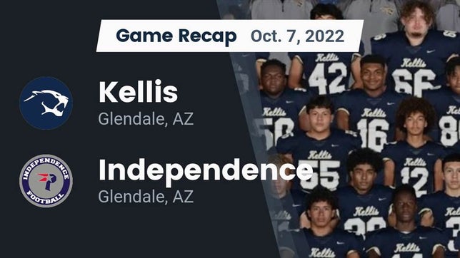 Watch this highlight video of the Kellis (Glendale, AZ) football team in its game Recap: Kellis vs. Independence  2022 on Oct 7, 2022