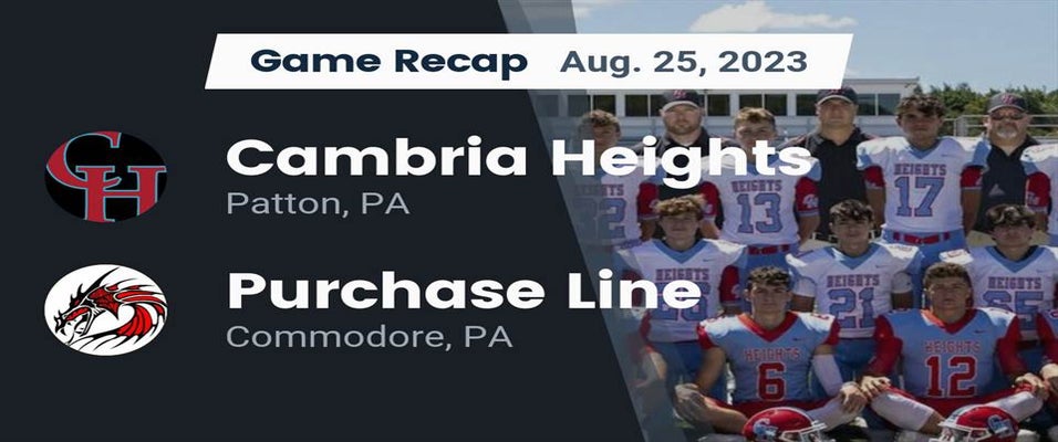 Cambria Heights vs Purchase Line Football 8/25/2023