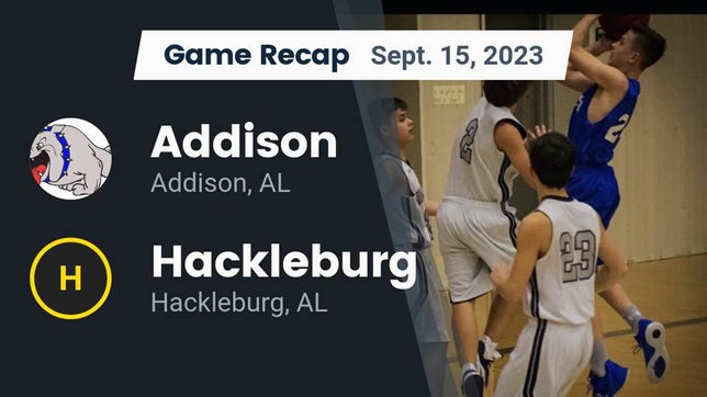 Watch this highlight video of the Addison (AL) football team in its game Recap: Addison  vs. Hackleburg  2023 on Sep 15, 2023