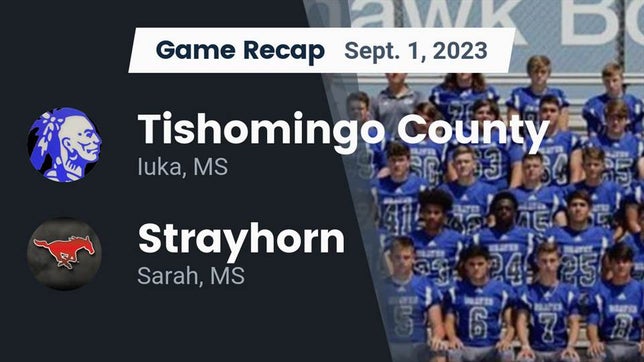 Watch this highlight video of the Tishomingo County (Iuka, MS) football team in its game Recap: Tishomingo County  vs. Strayhorn  2023 on Sep 1, 2023