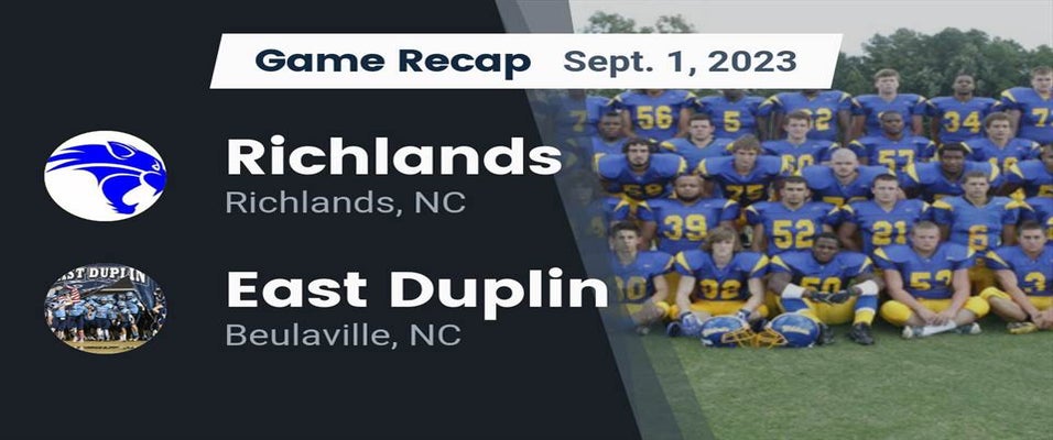 East Duplin vs Richlands | Football | 9/1/2023