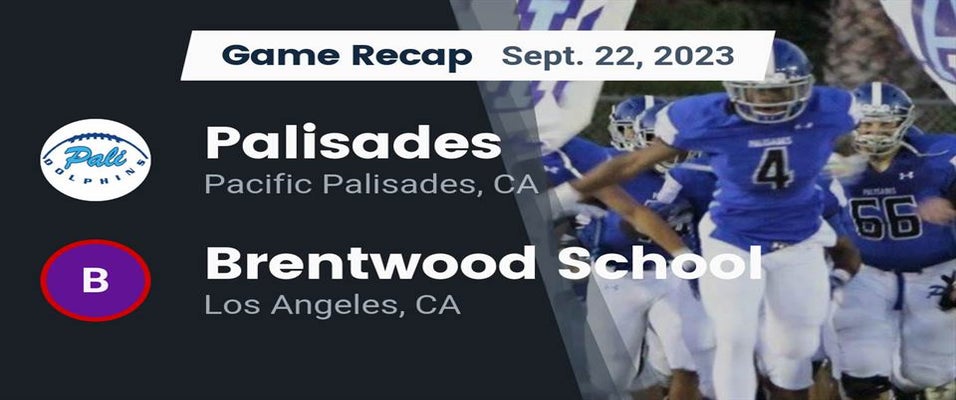 Palisades vs Brentwood School Football 9/22/2023