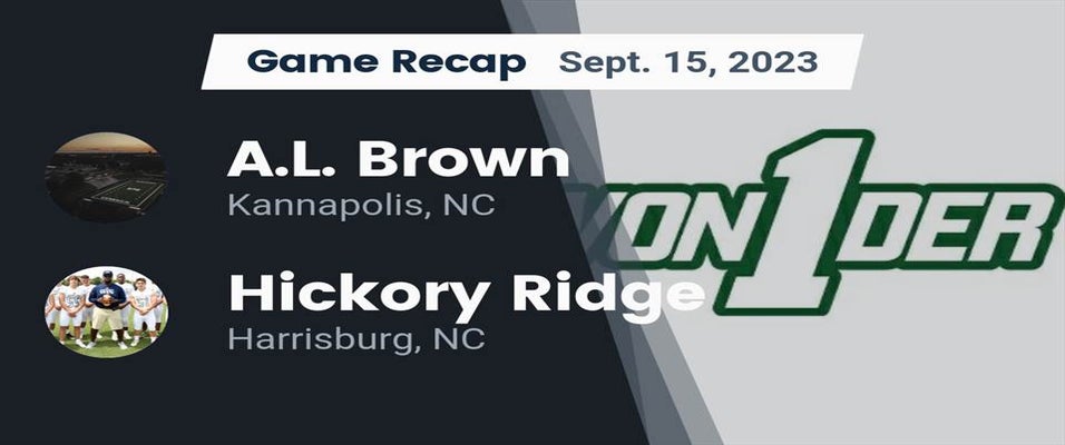 A.L. Brown vs Hickory Ridge Football 9/15/2023