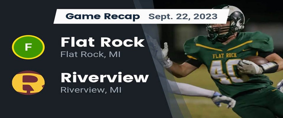 Flat Rock vs Riverview Football 9/22/2023