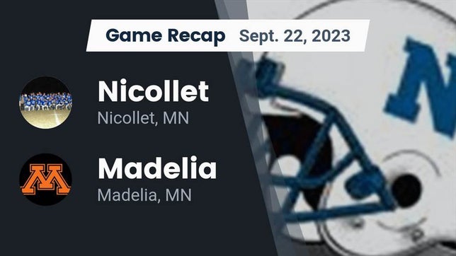 Watch this highlight video of the Nicollet (MN) football team in its game Recap: Nicollet  vs. Madelia  2023 on Sep 22, 2023