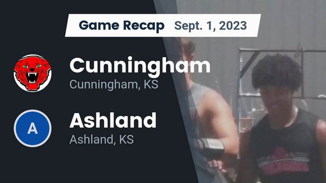 Watch this highlight video of the Cunningham (KS) football team in its game Recap: Cunningham  vs. Ashland  2023 on Sep 1, 2023