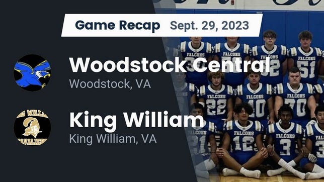 Watch this highlight video of the Central Woodstock (Woodstock, VA) football team in its game Recap: Woodstock Central  vs. King William  2023 on Sep 29, 2023