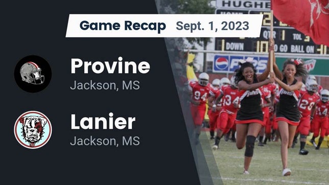 Watch this highlight video of the Provine (Jackson, MS) football team in its game Recap: Provine  vs. Lanier  2023 on Sep 1, 2023