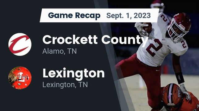 Watch this highlight video of the Crockett County (Alamo, TN) football team in its game Recap: Crockett County  vs. Lexington  2023 on Sep 1, 2023