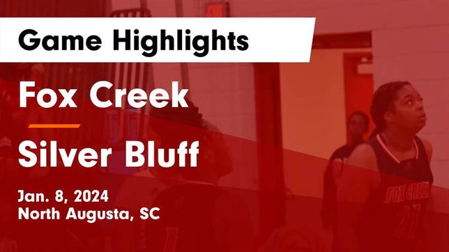 Watch this highlight video of the Fox Creek (North Augusta, SC) girls basketball team in its game Fox Creek  vs Silver Bluff  Game Highlights - Jan. 8, 2024 on Jan 8, 2024