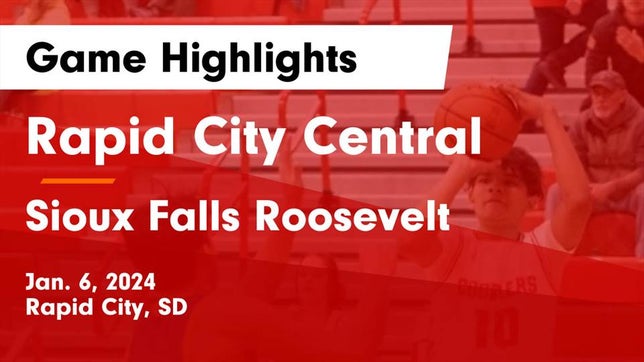 Watch this highlight video of the Rapid City Central (Rapid City, SD) basketball team in its game Rapid City Central  vs Sioux Falls Roosevelt  Game Highlights - Jan. 6, 2024 on Jan 6, 2024