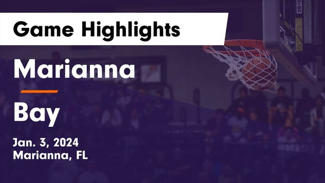 Watch this highlight video of the Marianna (FL) basketball team in its game Marianna  vs Bay  Game Highlights - Jan. 3, 2024 on Jan 3, 2024