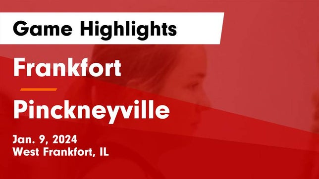 Watch this highlight video of the Frankfort (West Frankfort, IL) girls basketball team in its game Frankfort  vs Pinckneyville  Game Highlights - Jan. 9, 2024 on Jan 9, 2024