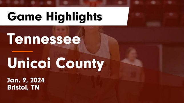 Watch this highlight video of the Tennessee (Bristol, TN) girls basketball team in its game Tennessee  vs Unicoi County  Game Highlights - Jan. 9, 2024 on Jan 9, 2024
